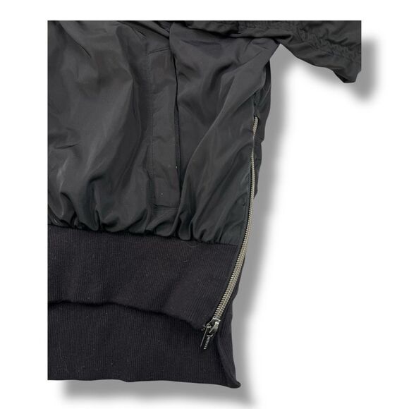 Athleta Jersey Bomber Black Jacket Size Large - Picture 3 of 8
